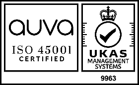 UKAS ISO 45001:2018 + SSIP Mark, certified by AUVA — Principal Contractor & Contractor